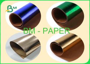 China 0.55mm Washable Kraft Paper Gold / Rose Gold / Green / Blue For Shiny Bags on sale
