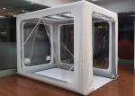 White Rectangle Inflatable Camping Tent 400D Oxford Air Pole Isolated Tent