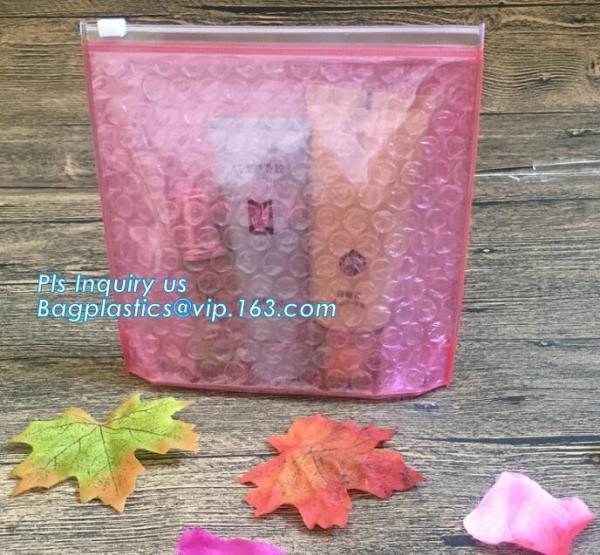 Bubble Zip lockkk Bag, Low Price Poly Slider Bubble Bag, Reclosed Black Foil
