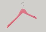 Flat Or Curved Clothing Store Hangers With Solid Wodden / Shop Coat Hangers