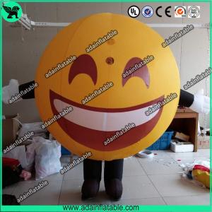 Wholesale Advertising Happy Face Inflatable QQ Inflatable Customized Walking Smile Ball Costume from china suppliers