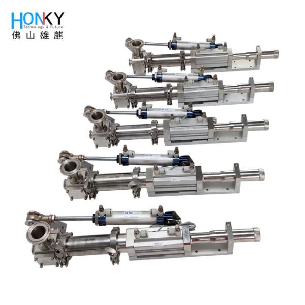 Air Driven Rotary Valve Type Ceramic Pneumatic Filling Pump For Cosmetic Lotion
