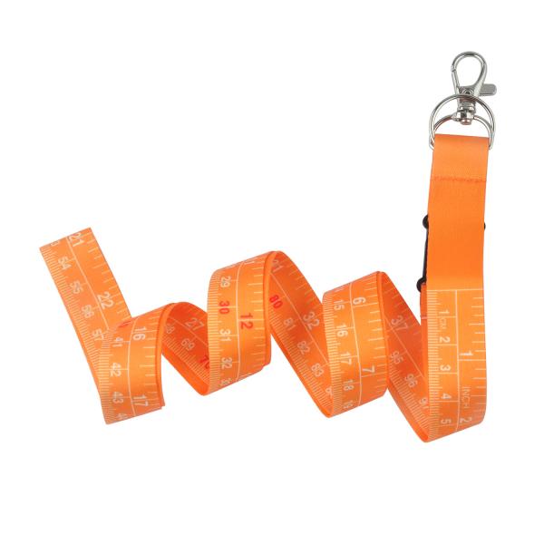 Orange Lanyard Clothing Tape Measure Comfortably Carry Measure Tapes 160cm X 2