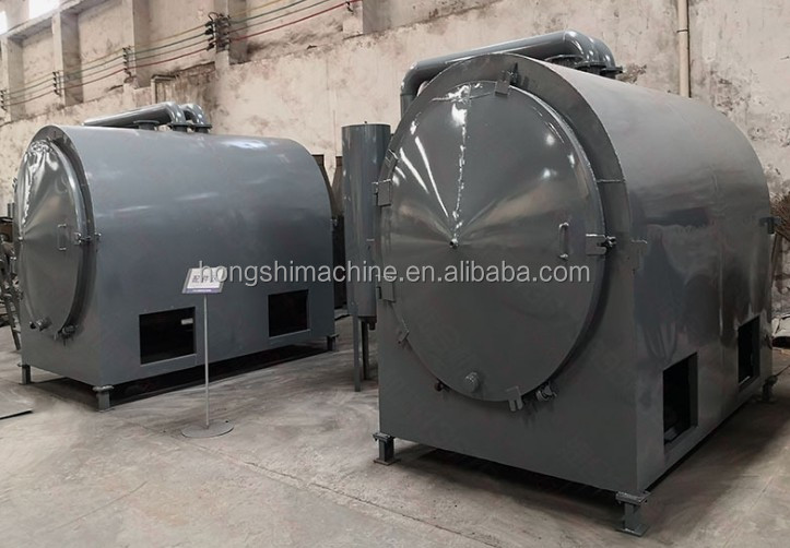 Horizontal Wood Log Carbonization Stove , Bamboo Charcoal Carbonizer Furnace Oven