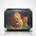 3D Lenticular Painting With Black Frame 40*30cm PET 5D 3D Lenticular Picture