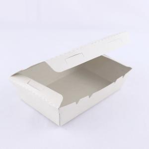 Wholesale Corrugated Folding Disposable Food Packaging Box White Paper Container from china suppliers