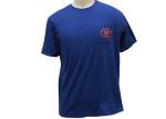 Royal Blue Round Neck Mens Polo T Shirts With Pattern Printed Comfortable