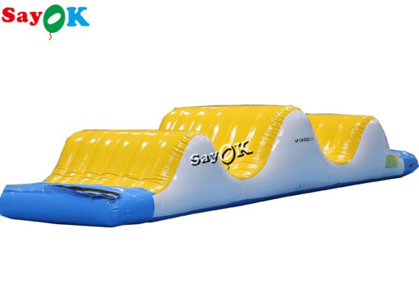 Water Tube Toy Yellow Children Playground Inflatable Wave Track 6x2x1.1mH For