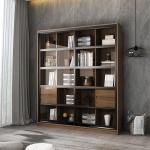 120cm To 240cm High Wooden Office Bookshelf Melamine Wood Furniture For Home