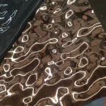 Customize Big Wave Water Ripple Stainless Steel Sheet For Wall Panel Hotel