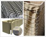 4mm Galvanized Iron Wire Flood Protection Barrier with Green Geotextiles and