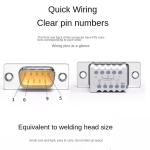 DB9 RS232 9 Pin Male Female DB15 VGA D-sub 15 pin Connector Plastic Hood Cover