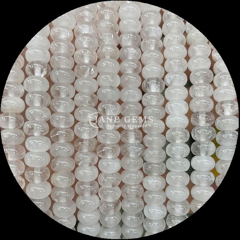 Customized Size Gems Bead Rondelle Abacus Shape Gemstone Carnelian Clear Quartz Loose Bead Strands for Jewelry Making