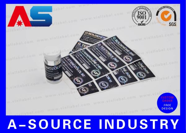 Adhesive Scratch Sticker Holographhic Custom Printed Label 10ml For Muscledevelo