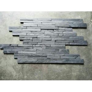 Wholesale Slate Quartzite Stacked Stone Panels Wall Cladding Black Quartzite Panel from china suppliers