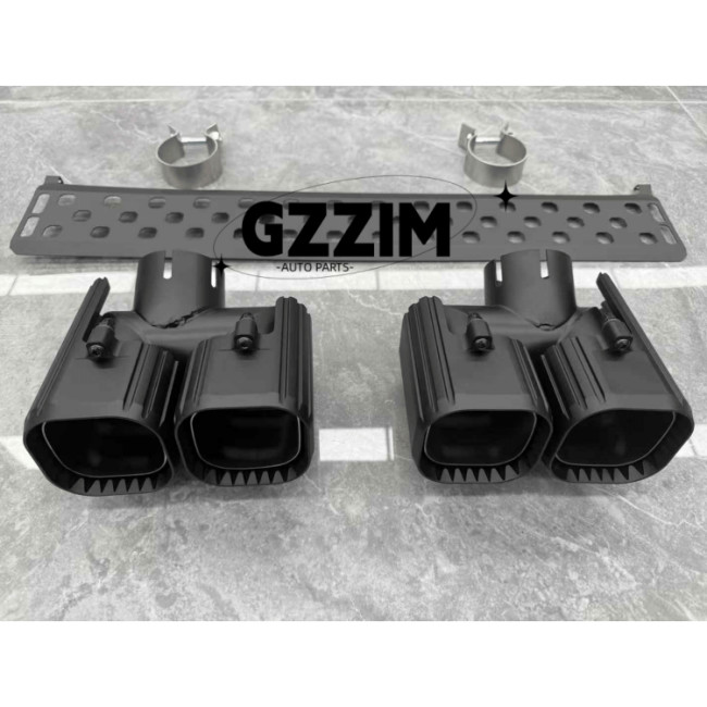 Rear Bumper Muffler Tips Exhaust Pipes Black Tail Throat Second Generation For 2020 Land Rover Defender 90 110