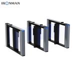 Glass High Speed Pedestrain Turnstile Gate , Speed Gate Turnstile For Airport