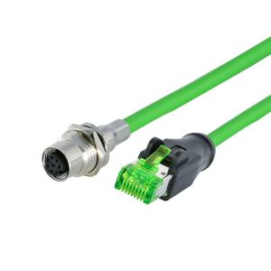 Wholesale Male Female Waterproof M12 To Rj45 Connector A B D X Coded Outdoor CMX Rated from china suppliers