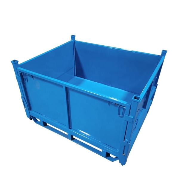 Heavy Duty Industrial Foldable Steel Storage Container Bin with Powder Coating