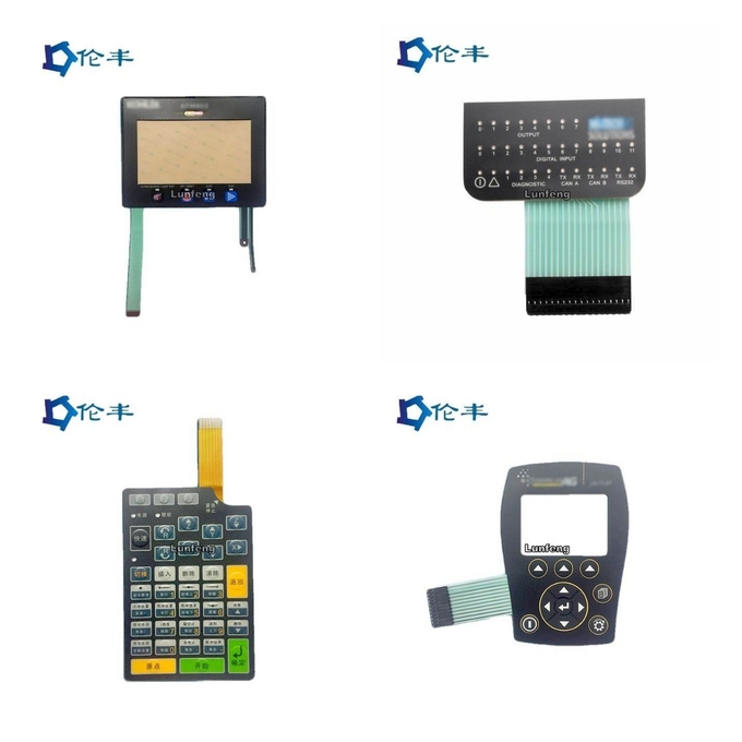 Yellow LED Membrane Keypad LCD Metal Domes Membrane Switch Keyboard