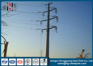 Wholesale Customized Galvanised Steel Pole , High Voltage Power Distribution Poles from china suppliers