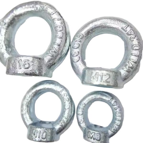 Galvanized Carbon Steel DIN 582 Eye Nut for Heavy Duty Anchor Lifting Ring