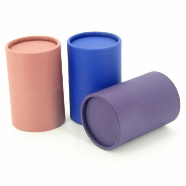 Lovely Recycled Paper Tube Box With Window , Gift Round Paper Cylinder Candle
