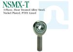 NSMX-T Series Heavy-Duty Rod Ends | PTFE-Lined Bearing Steel