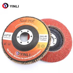 China 5 Inch 80 Grit Ceramic Flap Disc Abrasive For Stainless Steel on sale