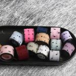 10mm-60mm Dot Velvet Wired Ribbon Embroidery double sided velvet ribbon