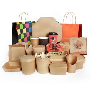 Wholesale Disposable Lunch Box Coated Paper Customized Food Grade Restaurant Bento Box from china suppliers