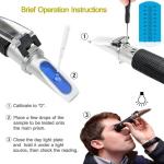 0-40% Brix Alcohol 0-25% Wine Sugar Refractometer OEM/ODM Dual Scale Portable