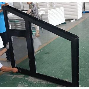 China Vinyl PVC Double Glazed Windows Casement Trapezoidal Swing Open For House on sale