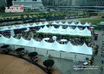 Cream White High Peak Aluminum Tent With PVC Sidewall For Exhibition For Sale