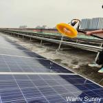Remote Control-Free Solar Panel Cleaner Single Head Spin Brush for Photovoltaic