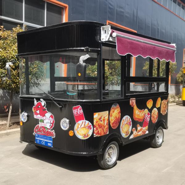 Commercial Catering Electric Mobile Fried Chicken Combo Cart for Snacks and