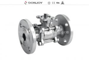 Wholesale JIS-Flanged Sanitary Ball Valve ,  3 PCS Ball valve With flange Connection from china suppliers