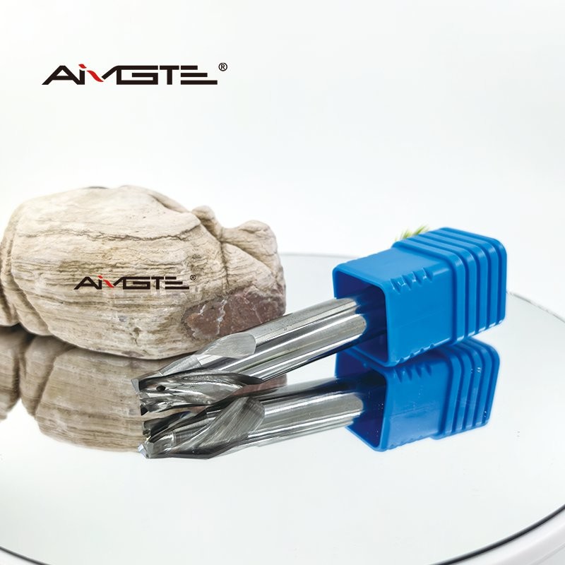 3 Cutting Edge Tapered Step Forming Cutter Internal Coolant Carbide Tool Uncoated for Aluminum