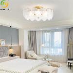 Modern Clear Glass LED Ceiling Light E14 Fashionable Indoor Decoration