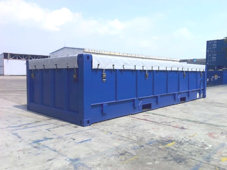 20ft Half Height Soft Open Top Container with Tarpaulin Roof Cover BV Certified High Capacity Bulk Ore Storage Solution