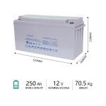 Rechargeable SLA Sealed Lead Acid Battery 250Ah 12v Deep Cycle Battery