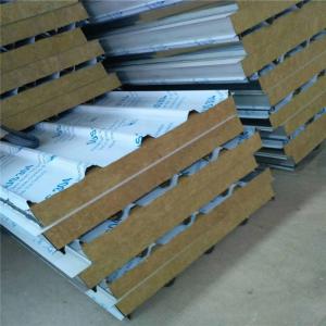 Wholesale A grade fire rating stainless steel rock wool sandwich panels for wall and roof from china suppliers