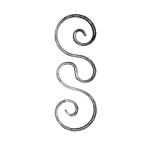 Solid Steel Bar Material Ornamental Iron Parts C / S Scroll Decor For Fence