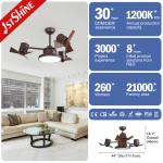 3 Colors Plastic Blades Cool Ceiling Fans For Bedroom Home Decoration