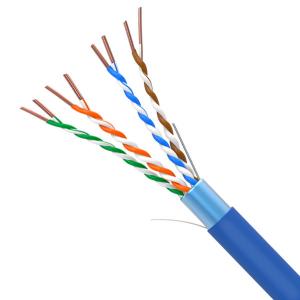 Wholesale 100MHz Cat5e FTP 24AWG Solid 100% Copper Blue High Speed Internet Cable 1000FT from china suppliers