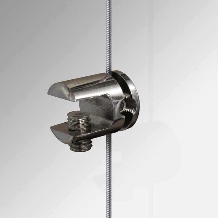 Frame Supports Glass Brass Standoff Fittings Retail Wall Display Systems For 6mm Rod