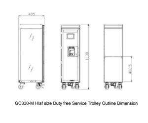 Wholesale Atlas Half Size Inflight Meal Trolley / Aircraft Service Cart / Airplane Food Trolley/Cart GC330-M from china suppliers