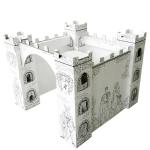 Eco Friendly Foldable Cardboard Castle Playhouse For Kids