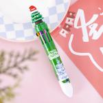Christmas Ten Color Bullet Ballpoint Pen Cartoon Press Journal Ball Pen