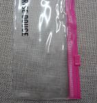 Pink Makeup PVC Zipper Bag , Hanger Ziplock Plastic Pencil Bag